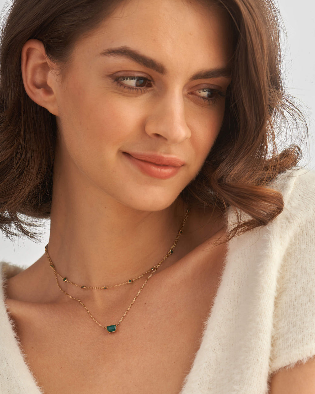 Octagon Emerald Necklace