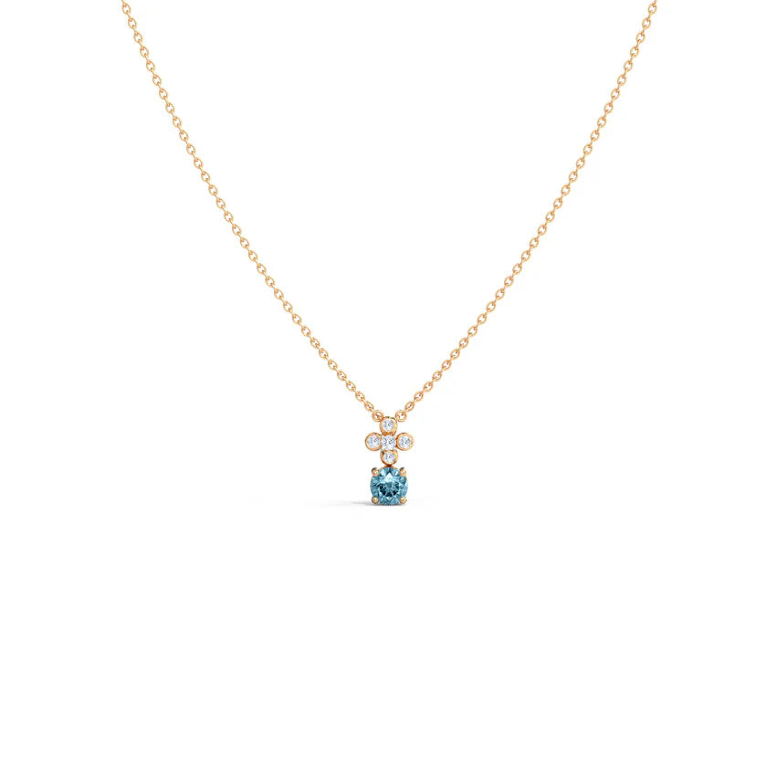 Minimal Aquamarine Necklace